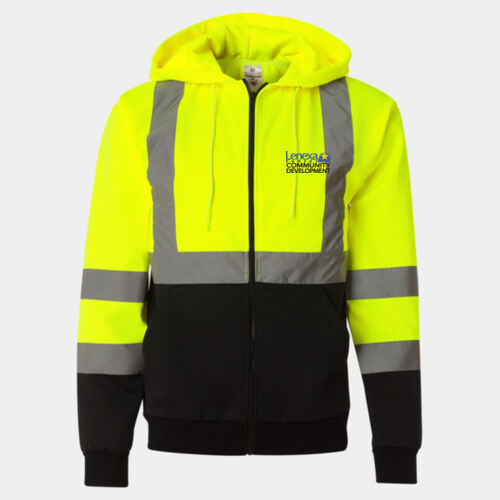 Kishigo Full Zip Hooded Hi Vis Sweatshirt - Hi-Vis Full-Zip Hooded Sweatshirt - Hi-Vis Full-Zip Hooded Sweatshirt Thumbnail