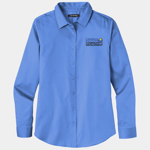 Women's Port Authority Shirt - Women's Long Sleeve SuperPro React Twill Shirt Thumbnail